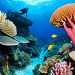 **Vibrant coral reefs teeming with diverse marine life at Tubbataha Reefs Natural Park, Philippines, a UNESCO World Heritage site.** (This prompt captures the essence of the diving paradise described.)