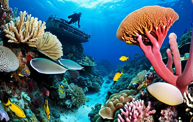 **Vibrant coral reefs teeming with diverse marine life at Tubbataha Reefs Natural Park, Philippines, a UNESCO World Heritage site.** (This prompt captures the essence of the diving paradise described.)
